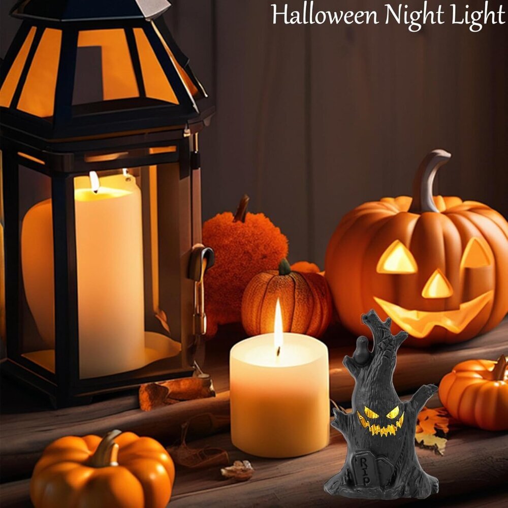 Halloween Tree, Scary Halloween Decorations Night Light, Fall Tiered Tray Decor - Picture 6 of 6
